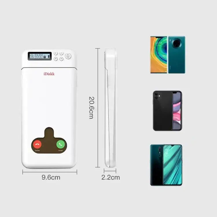 IDISKK Cell Phone Lock Box With Timer For Mobile Phones Within 6.7 Inch - lock03 White - Apple Accessories