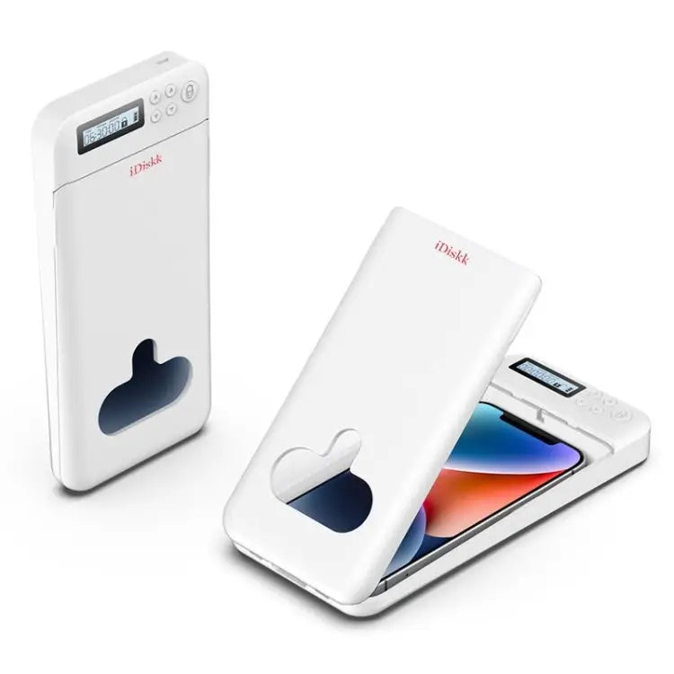 IDISKK Cell Phone Lock Box With Timer For Mobile Phones Within 6.7 Inch - lock03 White - Apple Accessories