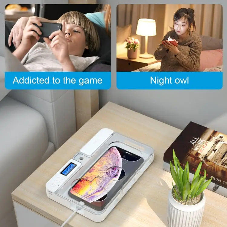 iDiskk Smart Phone Self-Controlled Timer Lock Box for iPhone Sumsung - lock01 Transparent