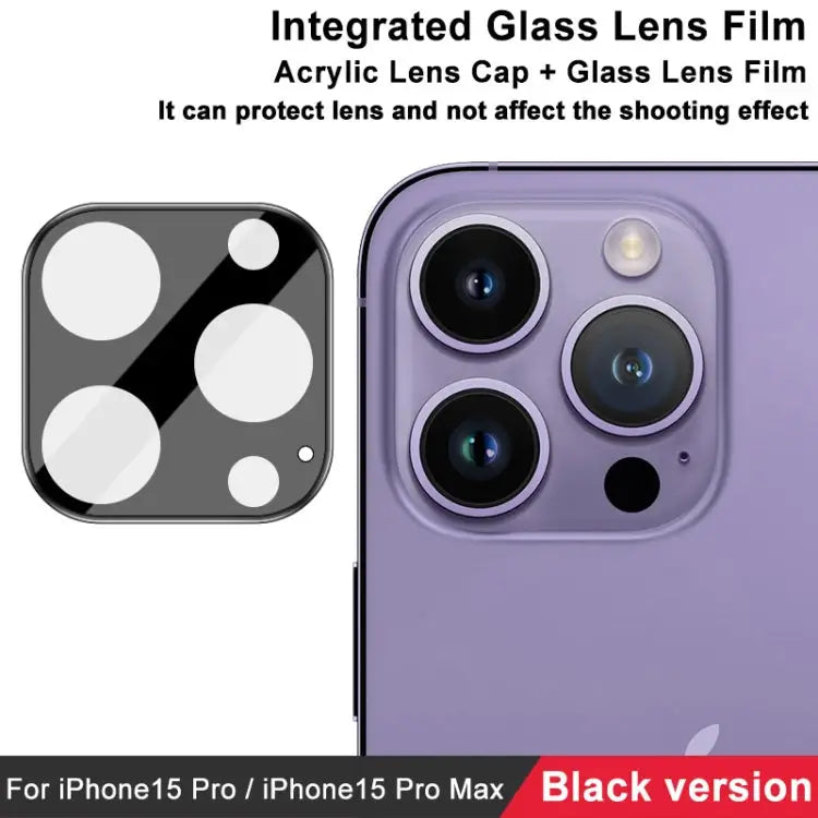imak High Definition Integrated Glass Lens Film Black Version For iPhone 15 Pro / 15 Pro Max For iPhone 15 / 15 Plus