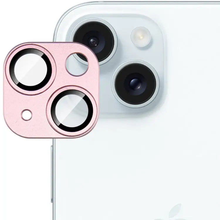 IMAK Metal Armor Premium Camera Protector Film For iPhone 15 / 15 Plus - For iPhone 15 / 15 Plus / Pink - Apple