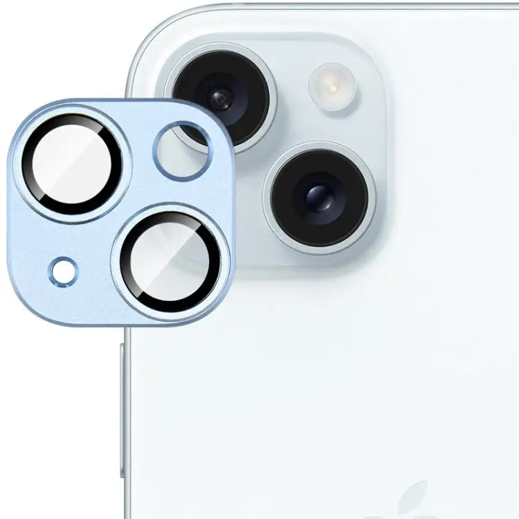 IMAK Metal Armor Premium Camera Protector Film For iPhone 15 / 15 Plus - For iPhone 15 / 15 Plus / Blue - Apple