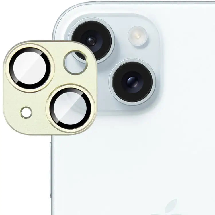 IMAK Metal Armor Premium Camera Protector Film For iPhone 15 / 15 Plus - For iPhone 15 / 15 Plus / Gold - Apple