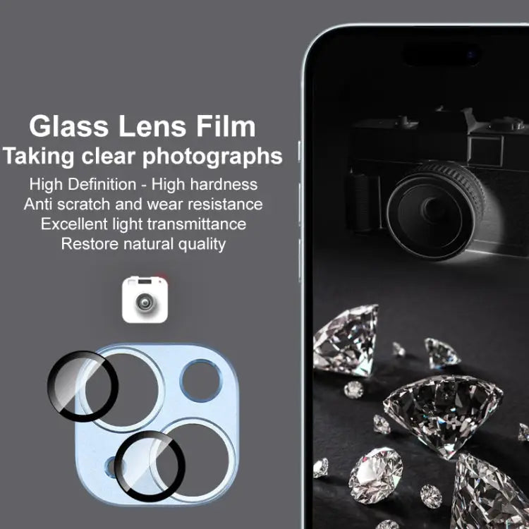 IMAK Metal Armor Premium Camera Protector Film For iPhone 15 / 15 Plus - Apple Accessories