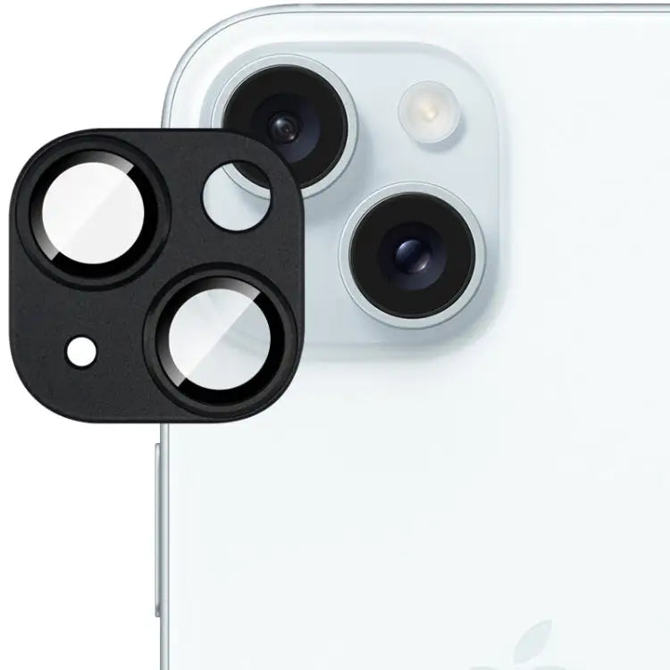IMAK Metal Armor Premium Camera Protector Film For iPhone 15 / 15 Plus - For iPhone 15 / 15 Plus / Black - Apple