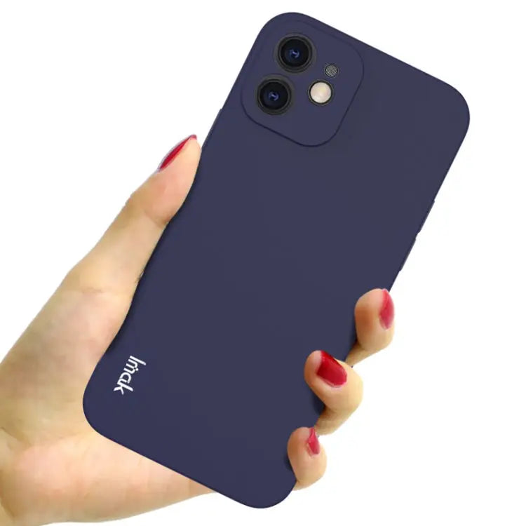 IMAK UC-2 Series Shockproof Full Coverage Soft TPU Case - For iPhone 12 / Blue - Apple Accessories