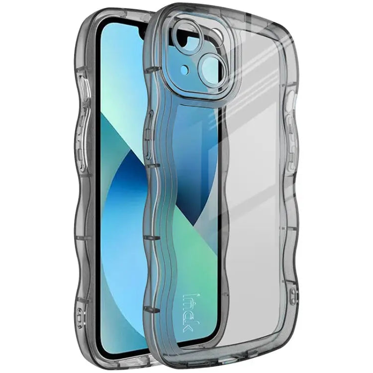 IMAK UX-8 Series Transparent Shockproof TPU Phone Case - For iPhone 14 Plus / Transparent Black - Xiaomi Accessories