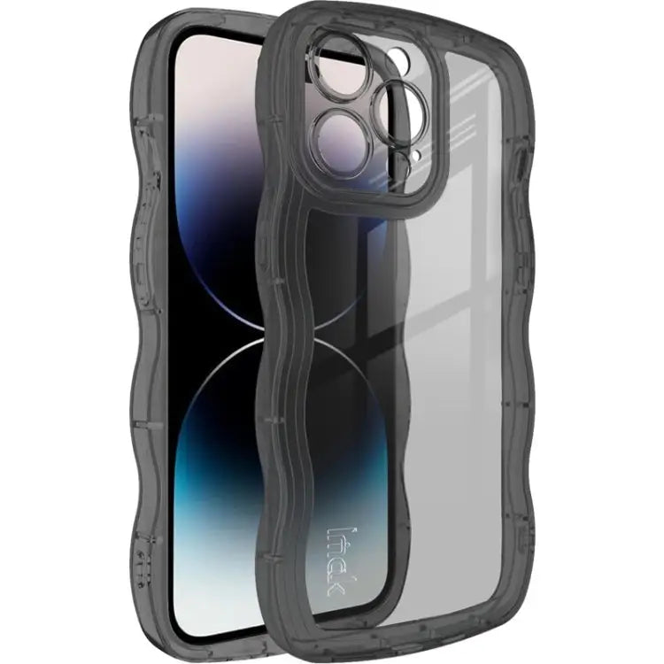 IMAK UX-8 Series Transparent Shockproof TPU Phone Case - For iPhone 14 Pro / Transparent Black - Xiaomi Accessories