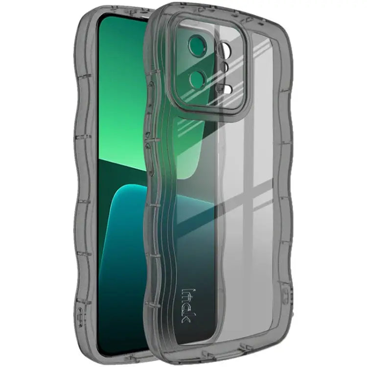 IMAK UX-8 Series Transparent Shockproof TPU Phone Case - For Xiaomi 13 5G / Transparent Black - Xiaomi Accessories