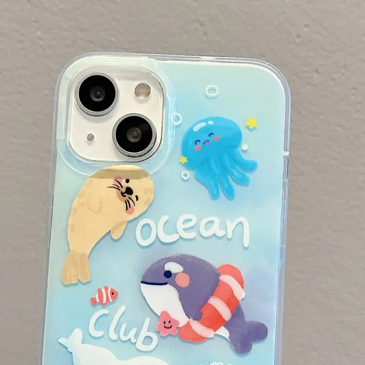 IMD Cute Animal Pattern Phone Case For iPhone 14 Pro Max For iPhone 14 Pro For iPhone 14 For iPhone 13 Pro Max