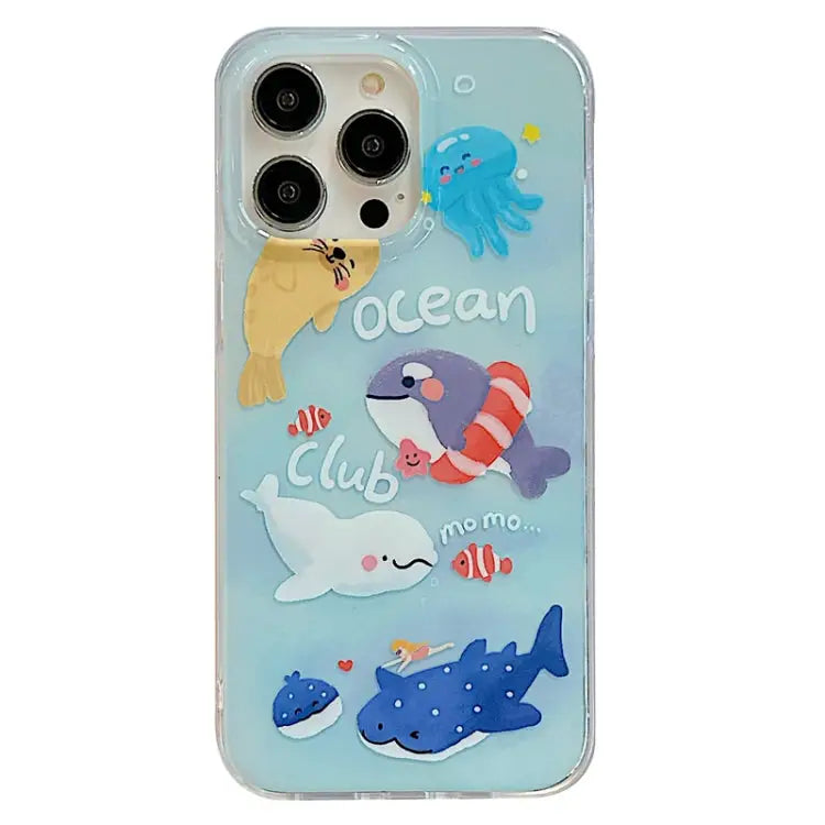 IMD Cute Animal Pattern Phone Case For iPhone 14 Pro Max For iPhone 14 Pro For iPhone 14 For iPhone 13 Pro Max