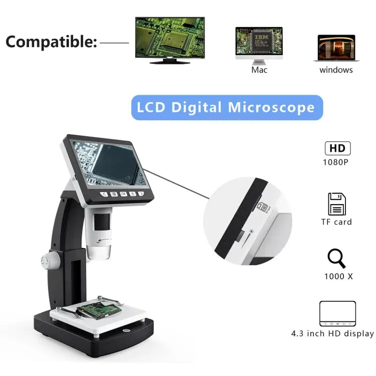 inskam306 1080P 4.3 inch Display Screen HDMI Port HD Digital Microscope inskam306 - inskam306