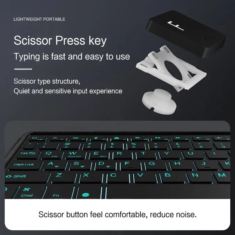 Intelligent Detachable Touch Bluetooth Keyboard Leather Tablet Case with Backlight/Pen Slot For iPad Pro 13 2024