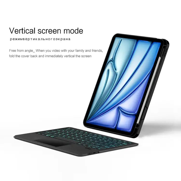 Intelligent Detachable Touch Bluetooth Keyboard Leather Tablet Case with Backlight/Pen Slot For iPad Pro 13 2024
