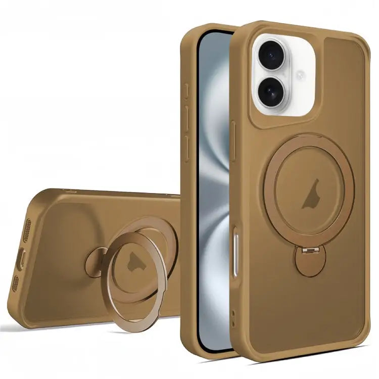 Invisible Fulcrum Holder MagSafe Phone Case - For iPhone 16 / Gold