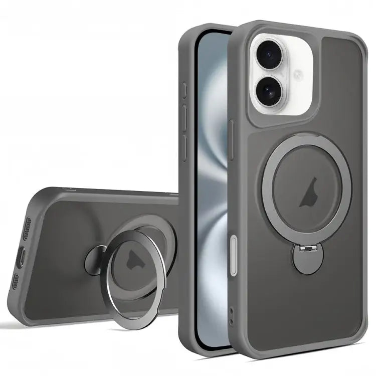 Invisible Fulcrum Holder MagSafe Phone Case - For iPhone 16 / Grey