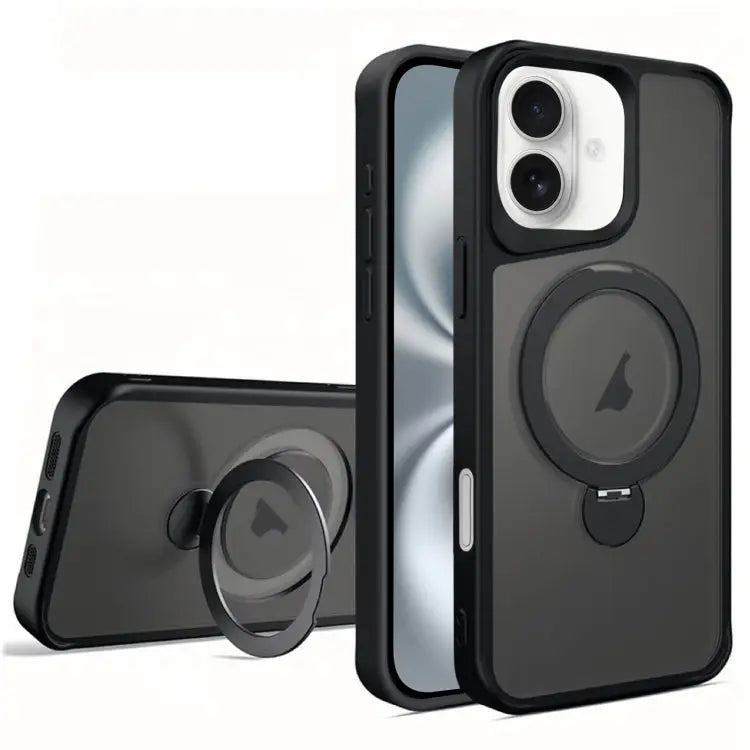 Invisible Fulcrum Holder MagSafe Phone Case - For iPhone 16 Plus / Black