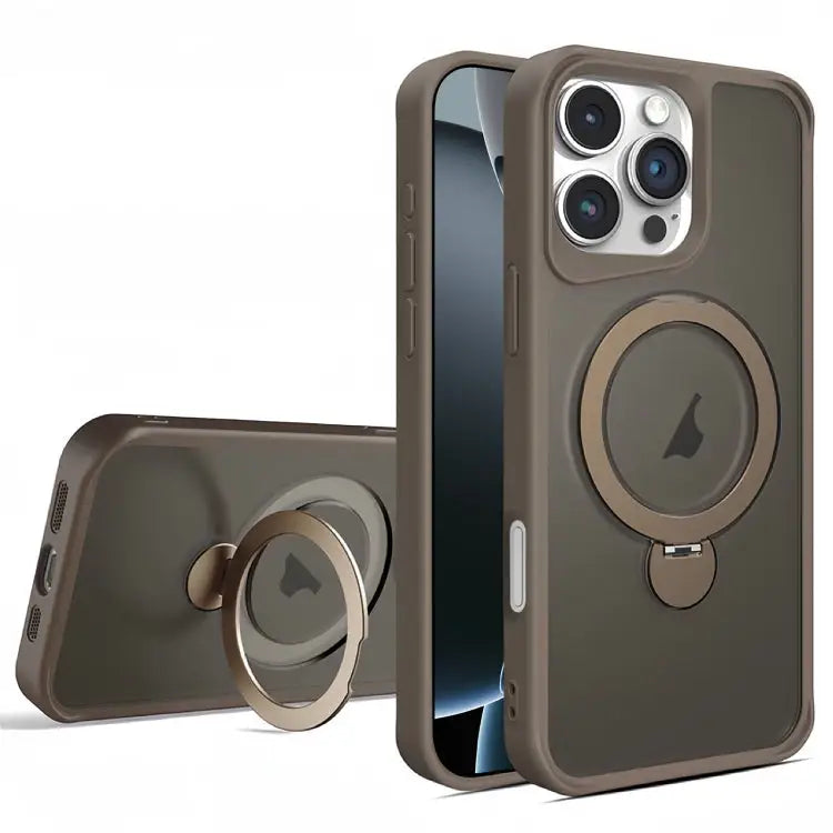 Invisible Fulcrum Holder MagSafe Phone Case - For iPhone 16 Pro / Coffee
