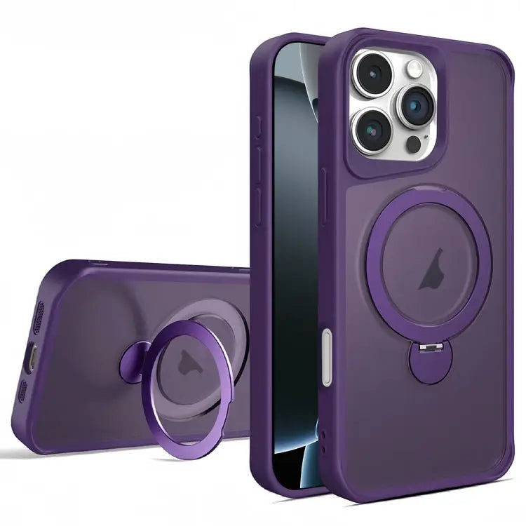 Invisible Fulcrum Holder MagSafe Phone Case - For iPhone 16 Pro Max / Dark Purple
