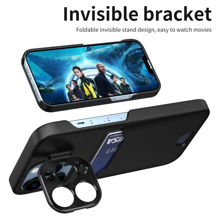 Invisible Holder Phone Case - For iPhone 14 Pro Max / Black