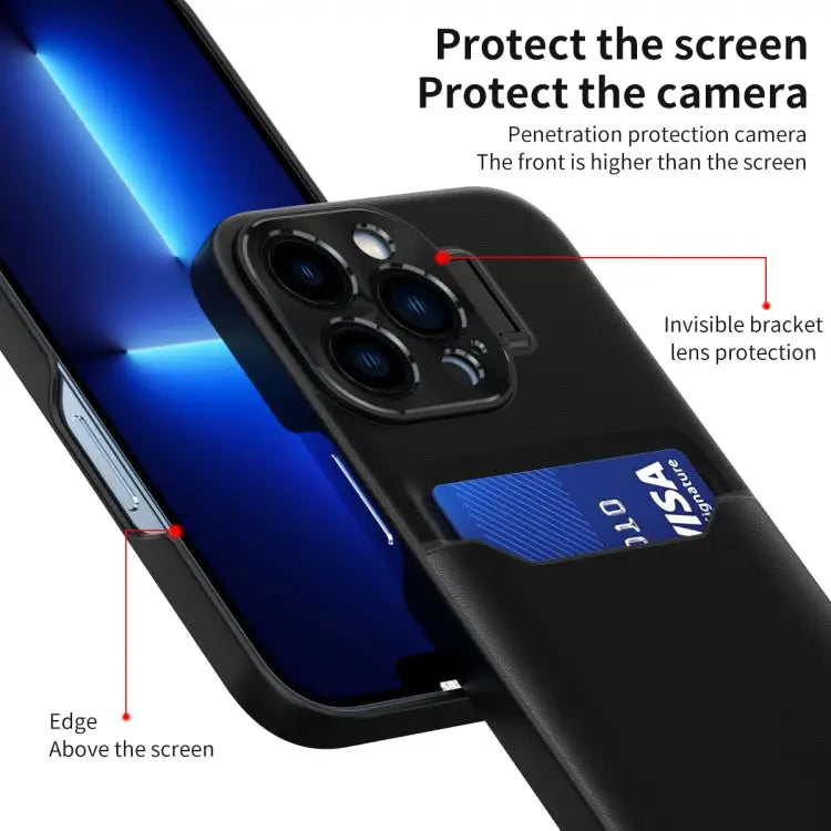 Invisible Holder Phone Case - For iPhone 14 Pro Max / Black
