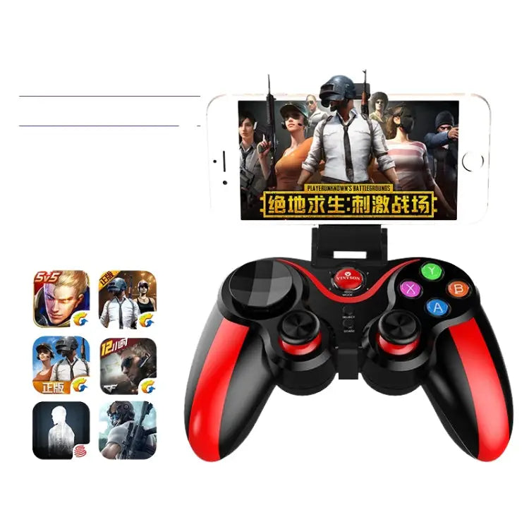 IOS Android Game Handle Bluetooth Direct Connection Handle PC TV Game Handle 013 Blue 013 Red