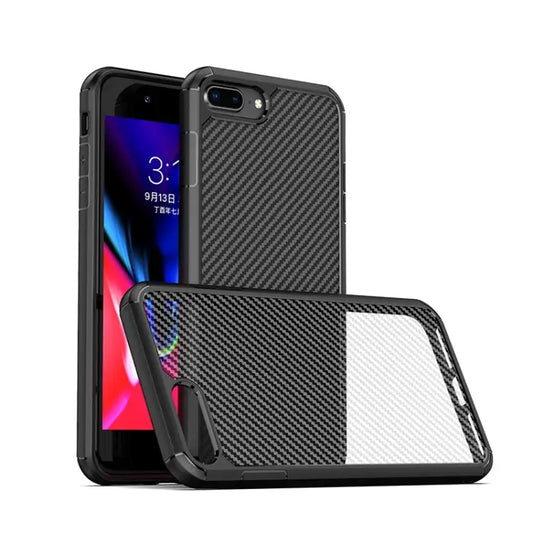 iPAKY Pioneer Series Carbon Fiber Texture Shockproof TPU + PC Case For iPhone SE 2022 / SE 2020 / 8 / 7 For iPhone 8