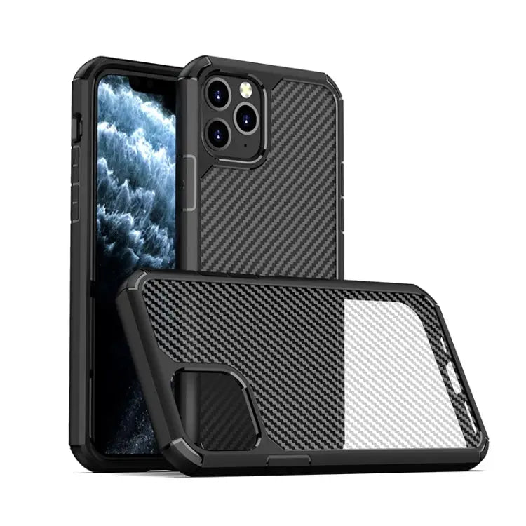 iPAKY Pioneer Series Carbon Fiber Texture Shockproof TPU + PC Case For iPhone SE 2022 / SE 2020 / 8 / 7 For iPhone 8