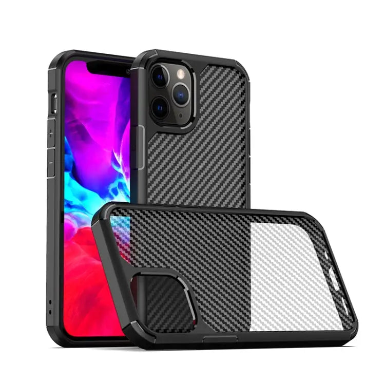 iPAKY Pioneer Series Carbon Fiber Texture Shockproof TPU + PC Case For iPhone SE 2022 / SE 2020 / 8 / 7 For iPhone 8