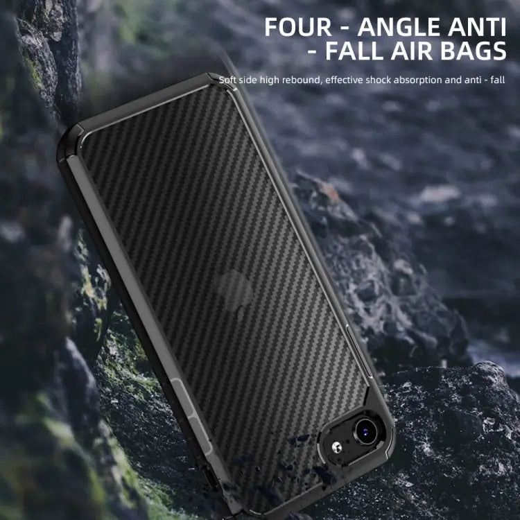 iPAKY Pioneer Series Carbon Fiber Texture Shockproof TPU + PC Case For iPhone SE 2022 / SE 2020 / 8 / 7 For iPhone 8
