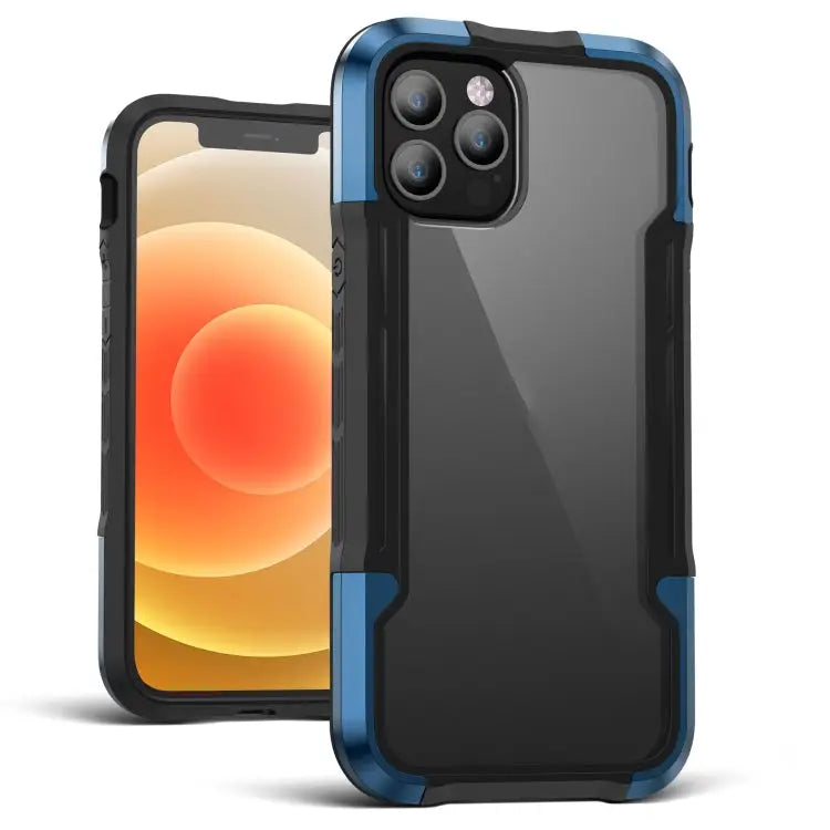iPAKY Thunder Series Aluminum alloy Shockproof Protective Case For iPhone 12 Mini - For iPhone 12 Mini / Blue - Apple
