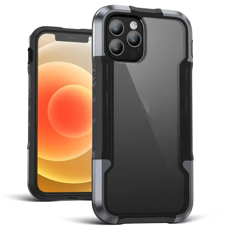 iPAKY Thunder Series Aluminum alloy Shockproof Protective Case For iPhone 12 Mini - For iPhone 12 Mini / Grey Black
