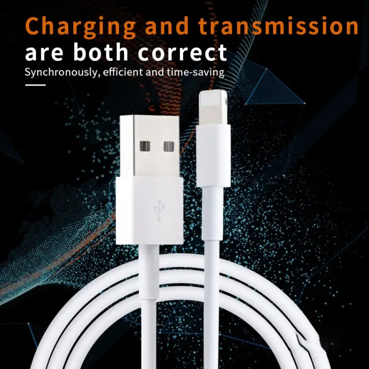 IVON CA19 2.4A USB to 8 Pin Fast Charge Data Cable for iPhone iPad Length: 1m