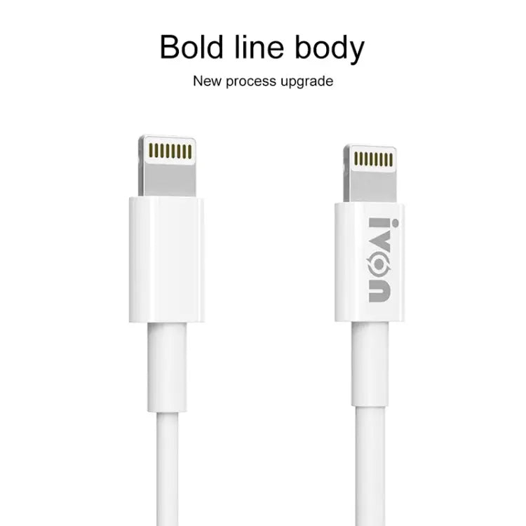 IVON CA70 8 Pin Fast Charging Data Cable Length: 1m - 8 Pin, Length: 1m