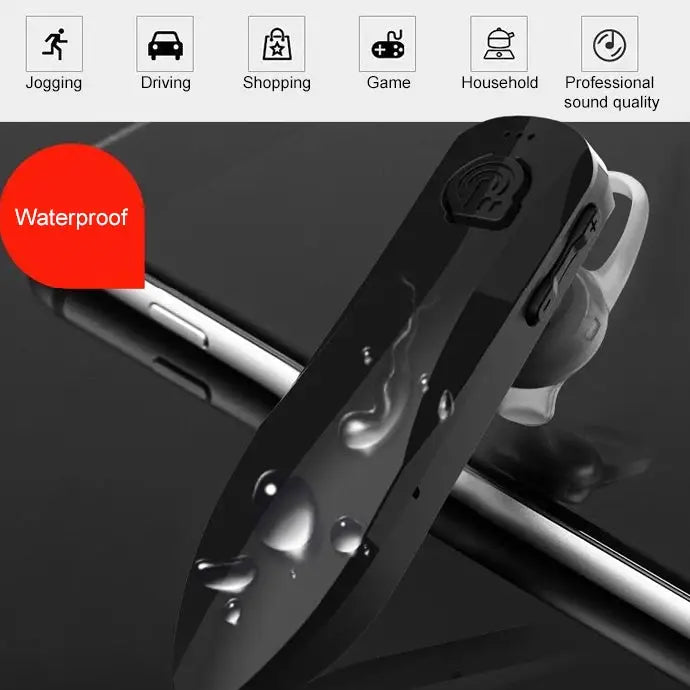 J10 Bluetooth 4.1 Universal Mini Wireless Sport Vehicle Stereo Music Bluetooth Headset - Gold