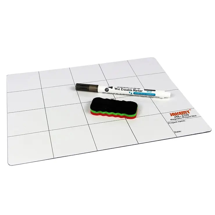 JAKEMY JM-Z09 25cm x 20cm Magnetic Project Mat with Marker Pen for iPhone / Samsung Repairing Tools - JM-Z09