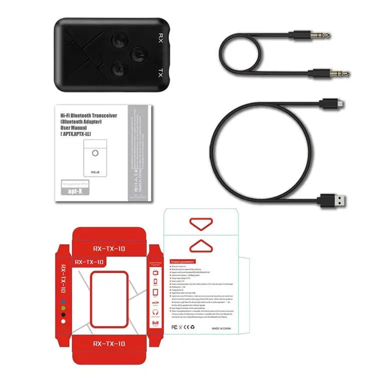 JDEX-TX10 Wireless 2-in-1 3.5mm Bluetooth 4.2 Audio Receiver And Transmitter Adapter JDEX-TX10 - JDEX-TX10
