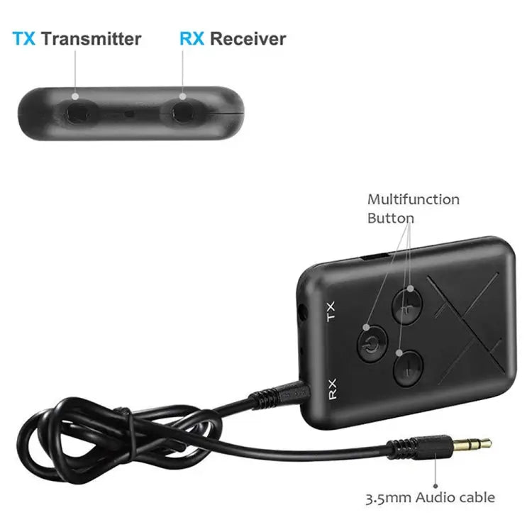 JDEX-TX10 Wireless 2-in-1 3.5mm Bluetooth 4.2 Audio Receiver And Transmitter Adapter JDEX-TX10 - JDEX-TX10