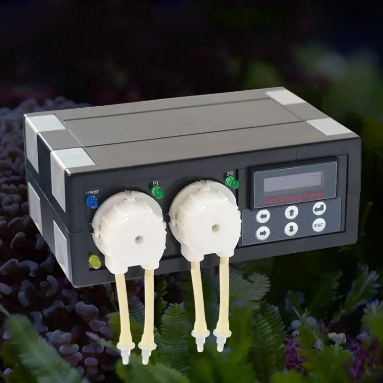 Jebao DP-2 4W Auto Dosing Pump Peristalsis Pump 2-Channel Dosing Aquarium Tank Coral Reef Automatic Feeder Liquid
