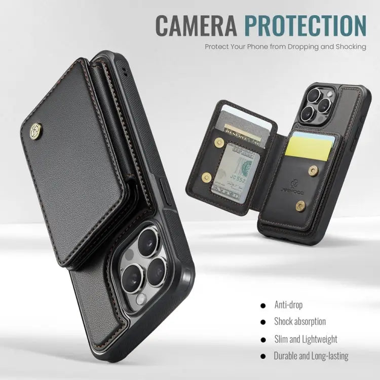 JEEHOOD J05 Business Magnetic Style RFID Leather Phone Case - Apple Accessories