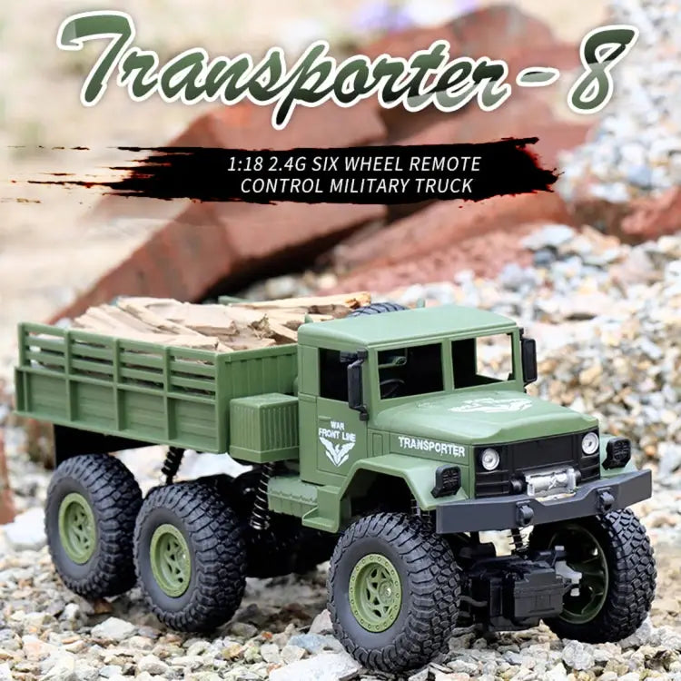 JJR/C 1:18 2.4Ghz 4 Channel Remote Control Dongfeng 8 Six-wheeled Armor Truck Vehicle Toy Dongfeng 8 (Green) Dongfeng 8