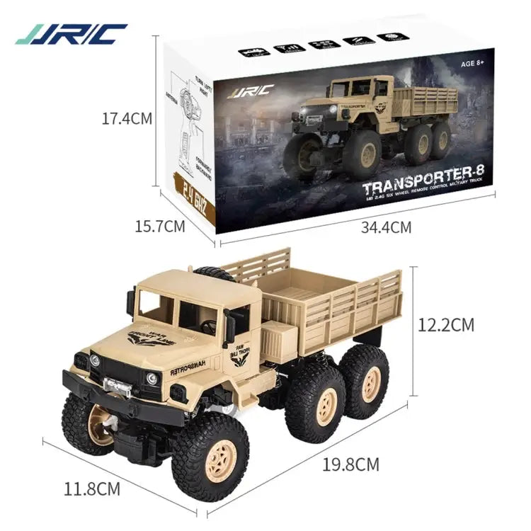 JJR/C 1:18 2.4Ghz 4 Channel Remote Control Dongfeng 8 Six-wheeled Armor Truck Vehicle Toy Dongfeng 8 (Green) Dongfeng 8