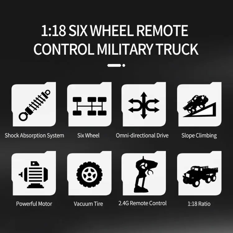 JJR/C 1:18 2.4Ghz 4 Channel Remote Control Dongfeng 8 Six-wheeled Armor Truck Vehicle Toy Dongfeng 8 (Green) Dongfeng 8