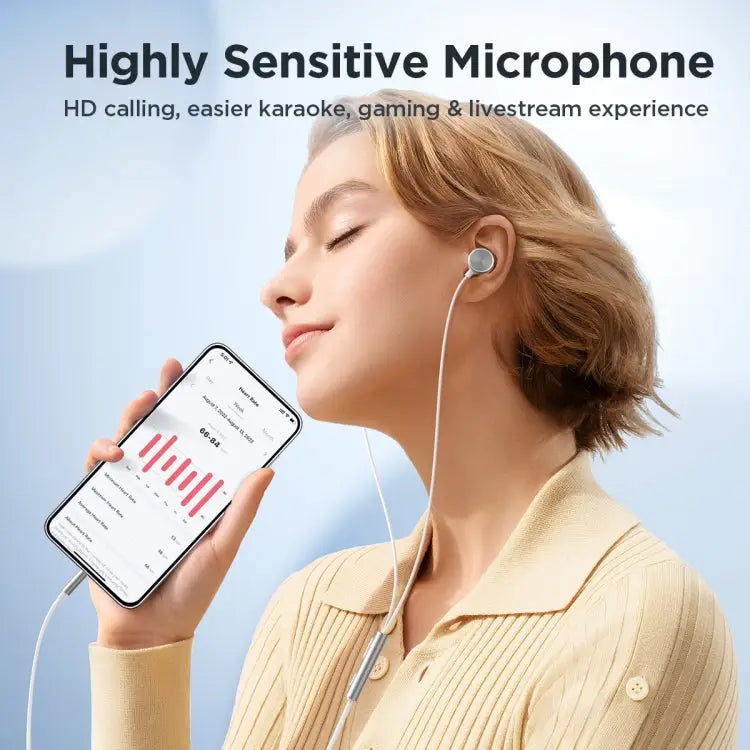 JOYROOM JR-EW03 3.5mm In-Ear Metal Wired Earphone Length: 1.2m