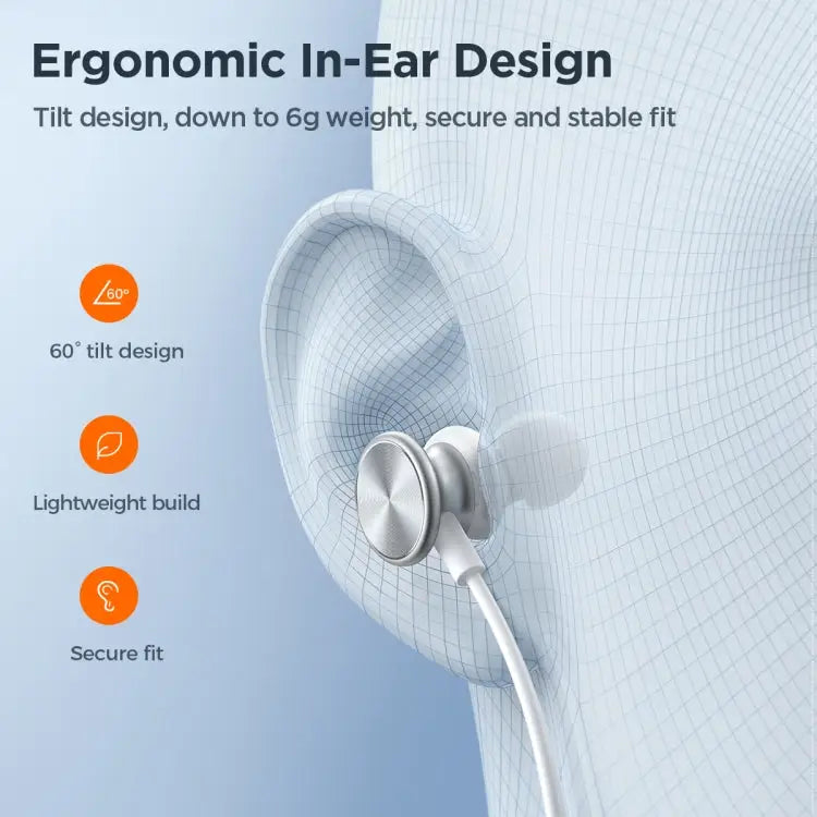 JOYROOM JR-EW03 3.5mm In-Ear Metal Wired Earphone Length: 1.2m