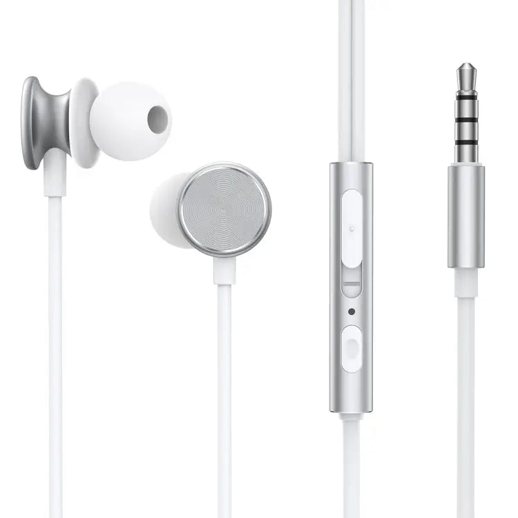 JOYROOM JR-EW03 3.5mm In-Ear Metal Wired Earphone Length: 1.2m - White