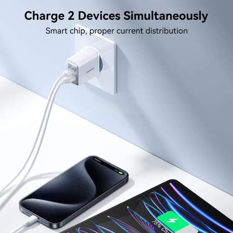 JOYROOM JR-TCF15 30W USB + USB-C / Type-C Fast Charger EU Plug UK Plug - Apple Accessories