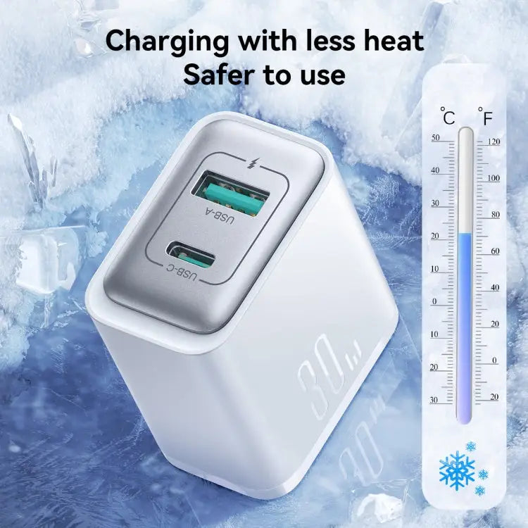 JOYROOM JR-TCF15 30W USB + USB-C / Type-C Fast Charger EU Plug UK Plug - Apple Accessories