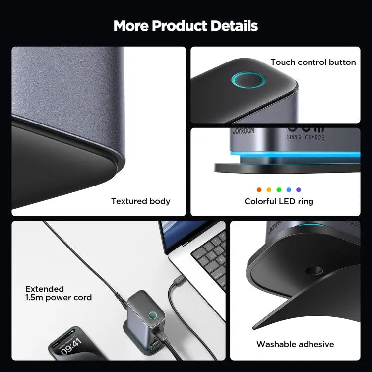 JOYROOM JR-TCM02 6 in 1 65W GaN 4 USB-C & 2 USB-A Multi-port Charger EU Plug UK Plug - Apple Accessories