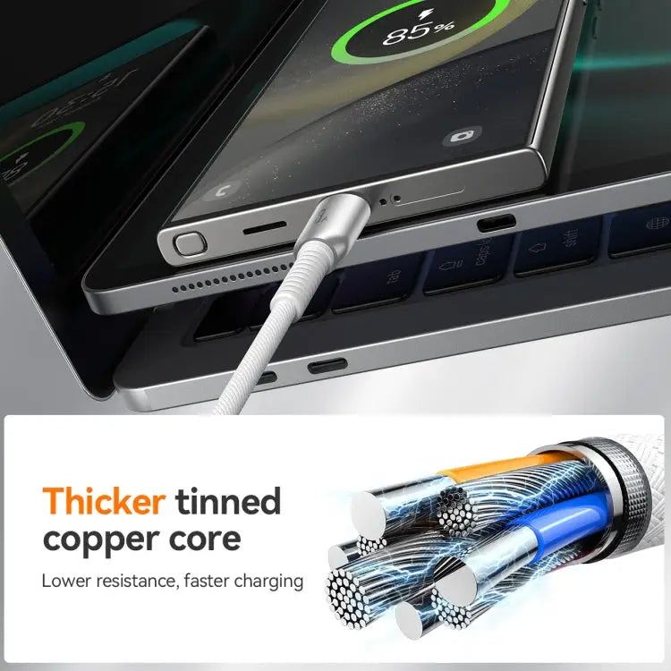 JOYROOM S-A51 Cutting-Edge Series 3A Fast Charging Data Cable Length: 1.2m USB-A to Type-C Cable USB-A to 8 Pin Cable